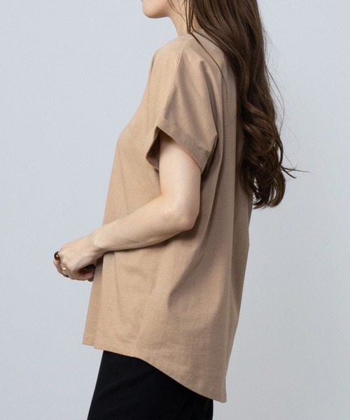 NAVY(ネイビー)の「NAVY 抗菌・UVカット・紫外線対策 ベーシックスキッパーTシャツ(Tシャツ/カットソー・レディース・ホワイト/ブラック/ピンク/グリーン系その他/モカ・L/M/S/XL)」の11枚目の写真