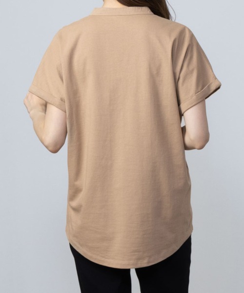 NAVY(ネイビー)の「NAVY 抗菌・UVカット・紫外線対策 ベーシックスキッパーTシャツ(Tシャツ/カットソー・レディース・ホワイト/ブラック/ピンク/グリーン系その他/モカ・L/M/S/XL)」の12枚目の写真