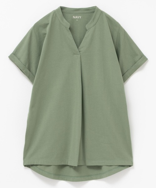NAVY(ネイビー)の「NAVY 抗菌・UVカット・紫外線対策 ベーシックスキッパーTシャツ(Tシャツ/カットソー・レディース・ホワイト/ブラック/ピンク/グリーン系その他/モカ・L/M/S/XL)」の21枚目の写真