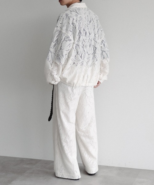 epnok（エプノック）の「フラワーレースシアースラックスパンツ（スラックス・メンズ・ブラック/ナチュラル・SMALL/MEDIUM/LARGE）」の12枚目の写真