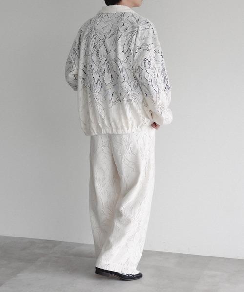 epnok（エプノック）の「フラワーレースシアースラックスパンツ（スラックス・メンズ・ブラック/ナチュラル・SMALL/MEDIUM/LARGE）」の13枚目の写真