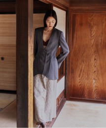 FETICO | 【FETICO/フェティコ】OPEN BACK TAILORED JACKET/オープンバックテーラードジャケット/ノーカラージャケット(ノーカラージャケット)