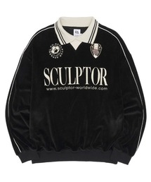 【通販激安】 SCULPTOR（スカルプター）の「Velour Soccer Jersey/ベロア トップス