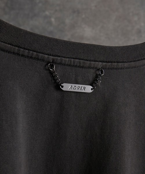 ADRER(アドラー)の「【24AW】extra quality wide sleeve long-T / エクストラクオリティワイドスリーブロンT(Tシャツ/カットソー・メンズ・ホワイト/ホワイト×ブラック/ブラック/チャコールグレー・XX-SMALL/X-SMALL/SMALL/MEDIUM/LARGE)」の16枚目の写真