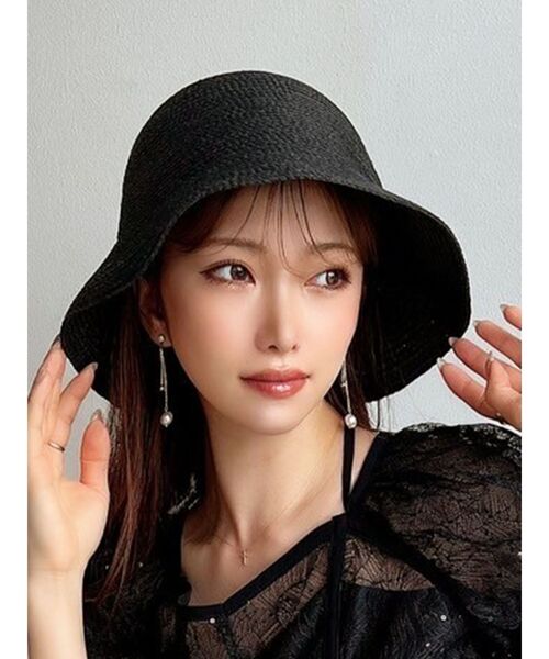 RESEXXY（リゼクシー）の「ペーパーベルハット（ハット・レディース・ブラック/ベージュ・FREE）」の2枚目の写真