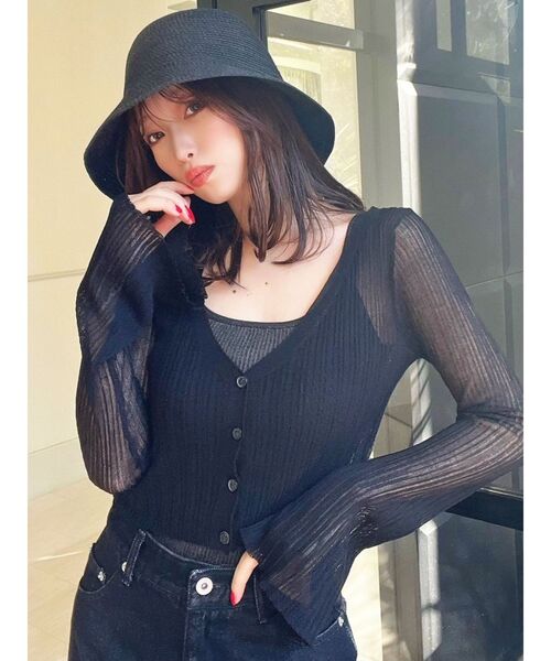 RESEXXY（リゼクシー）の「ペーパーベルハット（ハット・レディース・ブラック/ベージュ・FREE）」の3枚目の写真