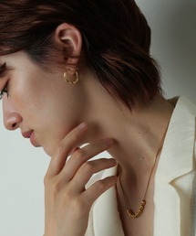 【ORLEAN】ウェーブフープピアス
