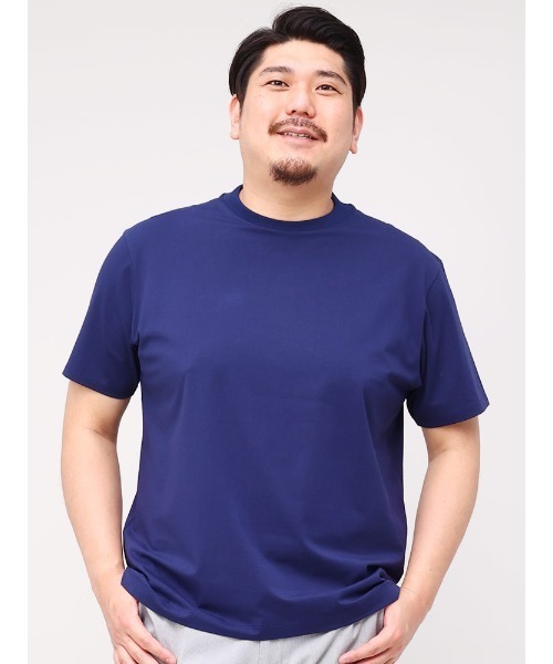 HYBRIDBIZ（ハイブリッドビズ）の「無地 クルーネック 半袖 Tシャツ ジャケット専用Tシャツ（Tシャツ/カットソー・メンズ・ホワイト/ブラック/ネイビー/グレー/ピンク・4L/5L/2L/3L）」の4枚目の写真