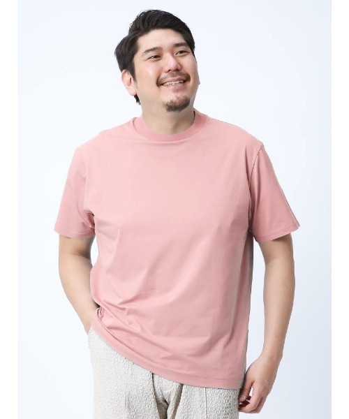 HYBRIDBIZ（ハイブリッドビズ）の「無地 クルーネック 半袖 Tシャツ ジャケット専用Tシャツ（Tシャツ/カットソー・メンズ・ホワイト/ブラック/ネイビー/グレー/ピンク・4L/5L/2L/3L）」の5枚目の写真
