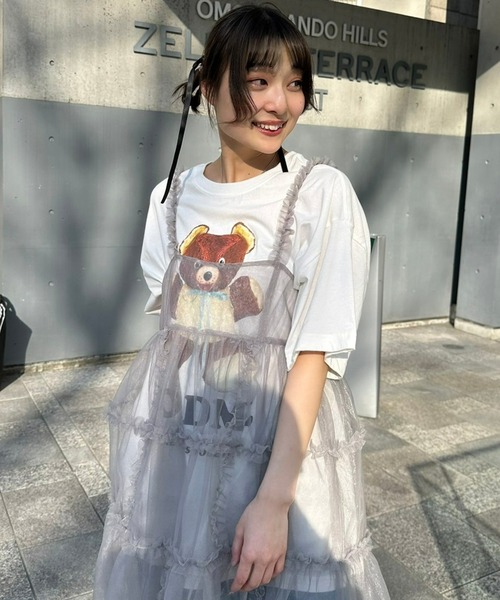 Candy Stripper（キャンディストリッパー）の「HOLD ME BIG Tシャツ（Tシャツ/カットソー・レディース・オフホワイト/ブラック/イエロー・2）」の4枚目の写真