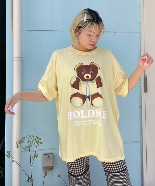Candy Stripper（キャンディストリッパー）の「HOLD ME BIG Tシャツ（Tシャツ/カットソー・レディース・オフホワイト/ブラック/イエロー・2）」の11枚目の写真