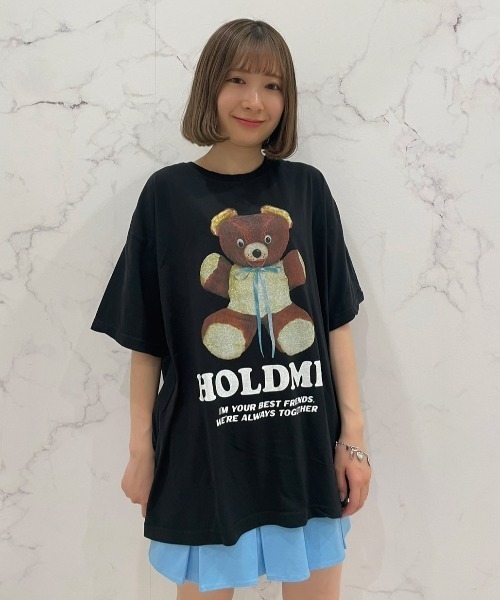 Candy Stripper（キャンディストリッパー）の「HOLD ME BIG Tシャツ（Tシャツ/カットソー・レディース・オフホワイト/ブラック/イエロー・2）」の14枚目の写真