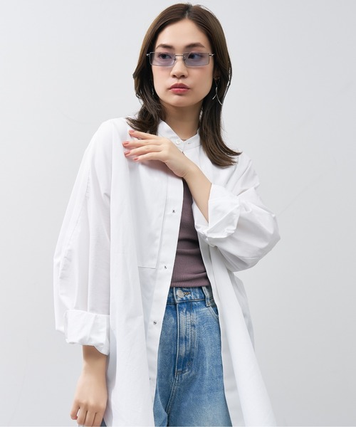 Zoff（ゾフ）の「スクエア型 サングラス｜メタルフレーム｜Y2K｜Zoff（サングラス・レディース・シルバー/ガンメタ・FREE）」の19枚目の写真