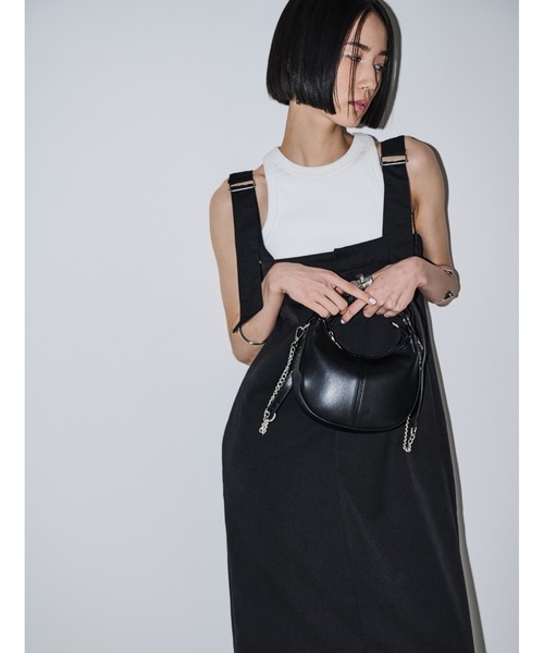 AIC.（エーアイシー）の「パッド付きカットリブショートアメスリタンクトップ（タンクトップ・レディース・ブラック/オフホワイト/チャコールグレー・FREE）」の16枚目の写真