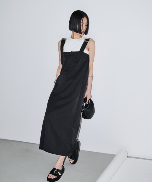 AIC.（エーアイシー）の「パッド付きカットリブショートアメスリタンクトップ（タンクトップ・レディース・ブラック/オフホワイト/チャコールグレー・FREE）」の22枚目の写真