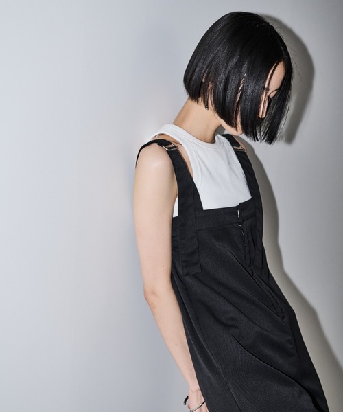 AIC.（エーアイシー）の「パッド付きカットリブショートアメスリタンクトップ（タンクトップ・レディース・ブラック/オフホワイト/チャコールグレー・FREE）」の18枚目の写真