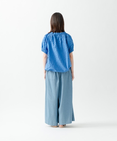 ケレンKELEN ワイドタックパンツ インディゴ 美品 サイズM kelen｜クールデニム タックデザイン ワイドパンツ 接触冷感