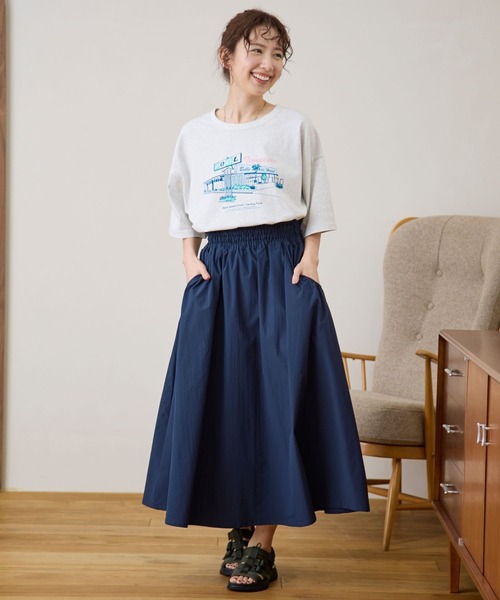 LEPSIM(レプシィム)の「ウエストギャザーフレアスカート 111115(スカート・レディース・アイボリー/ネイビー/カーキ/ブラック・FREE)」の20枚目の写真