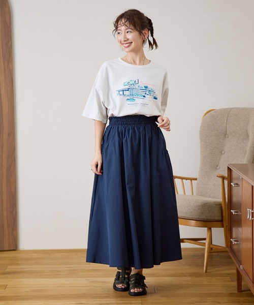 LEPSIM(レプシィム)の「ウエストギャザーフレアスカート 111115(スカート・レディース・アイボリー/ネイビー/カーキ/ブラック・FREE)」の21枚目の写真