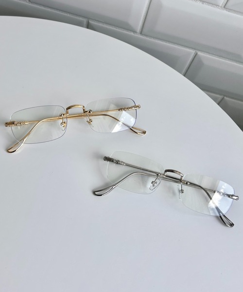 √nuage(ルートニュアージュ)の「ノンフレームスクエアレンズメガネ(メガネ・レディース・シルバー/ゴールド・FREE)」の2枚目の写真