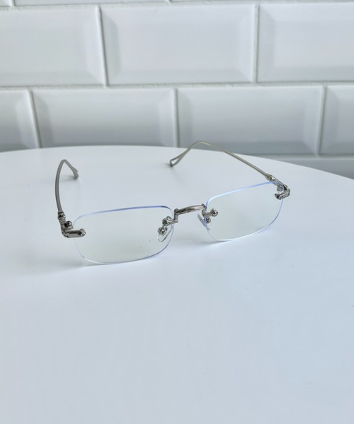√nuage(ルートニュアージュ)の「ノンフレームスクエアレンズメガネ(メガネ・レディース・シルバー/ゴールド・FREE)」の3枚目の写真
