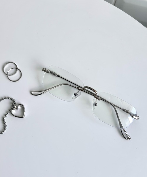 √nuage(ルートニュアージュ)の「ノンフレームスクエアレンズメガネ(メガネ・レディース・シルバー/ゴールド・FREE)」の6枚目の写真