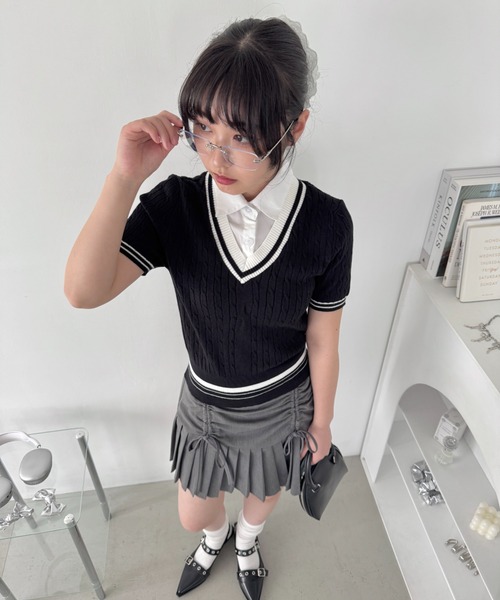 √nuage(ルートニュアージュ)の「ノンフレームスクエアレンズメガネ(メガネ・レディース・シルバー/ゴールド・FREE)」の8枚目の写真