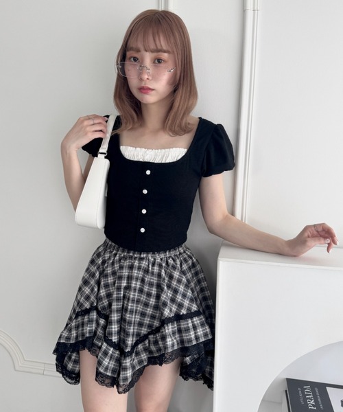 √nuage(ルートニュアージュ)の「ノンフレームスクエアレンズメガネ(メガネ・レディース・シルバー/ゴールド・FREE)」の10枚目の写真