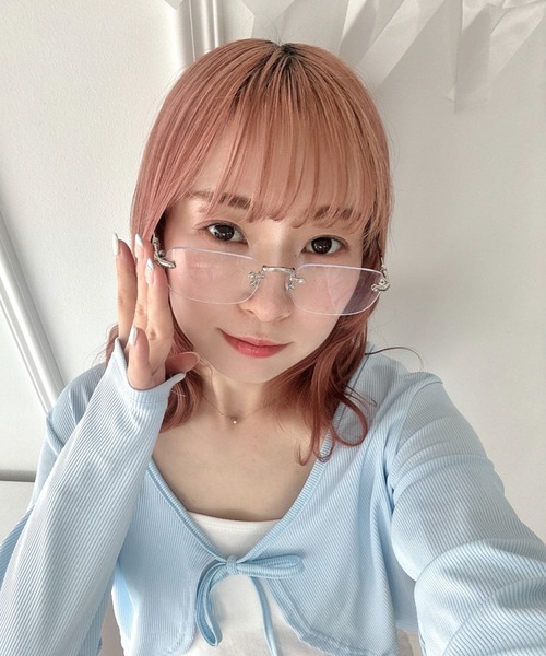 √nuage(ルートニュアージュ)の「ノンフレームスクエアレンズメガネ(メガネ・レディース・シルバー/ゴールド・FREE)」の11枚目の写真