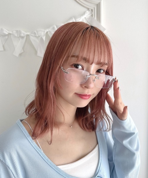√nuage(ルートニュアージュ)の「ノンフレームスクエアレンズメガネ(メガネ・レディース・シルバー/ゴールド・FREE)」の12枚目の写真