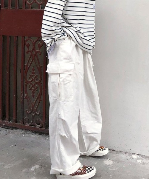 VIBGYOR(ヴィブジョー)の「カーゴパンツ(BL)(カーゴパンツ・レディース・ホワイト/ブラック・MEDIUM/LARGE)」の9枚目の写真