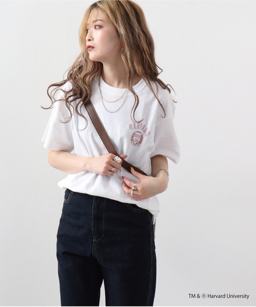 HARVARD(ハーバード)の「HARVARD DOUBLE PRINTED T-SHIRT(Tシャツ/カットソー・メンズ・ホワイト・M/L/XL)」の2枚目の写真