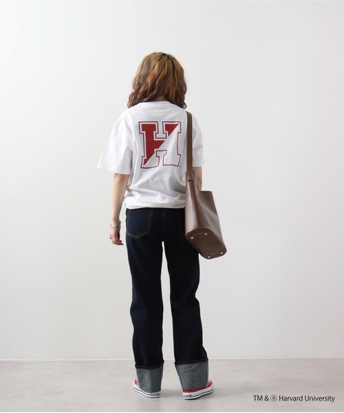 HARVARD(ハーバード)の「HARVARD DOUBLE PRINTED T-SHIRT(Tシャツ/カットソー・メンズ・ホワイト・M/L/XL)」の7枚目の写真