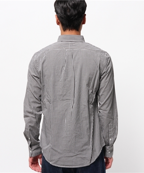 koe（コエ）の「ギンガムチェックボタンダウンシャツ（シャツ/ブラウス・メンズ・ネイビー/ブラック・SMALL/LARGE/MEDIUM/LL）」の11枚目の写真