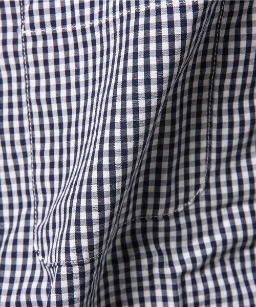 koe（コエ）の「ギンガムチェックボタンダウンシャツ（シャツ/ブラウス・メンズ・ネイビー/ブラック・SMALL/LARGE/MEDIUM/LL）」の8枚目の写真