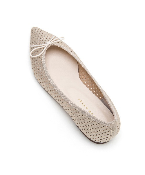 JELLY BEANS(ジェリービーンズ)の「パンチングバレエシューズ【Made in Japan】(125-30330)JELLY BEANS(ジェリービーンズ)(バレエシューズ・レディース・ブラック/プラチナム/シルバー・22.5/24.5/24/23.5/23)」の8枚目の写真