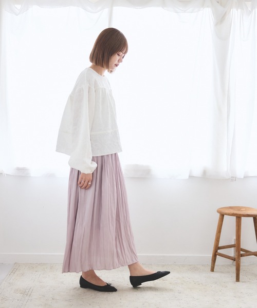 JELLY BEANS(ジェリービーンズ)の「パンチングバレエシューズ【Made in Japan】(125-30330)JELLY BEANS(ジェリービーンズ)(バレエシューズ・レディース・ブラック/プラチナム/シルバー・22.5/24.5/24/23.5/23)」の18枚目の写真
