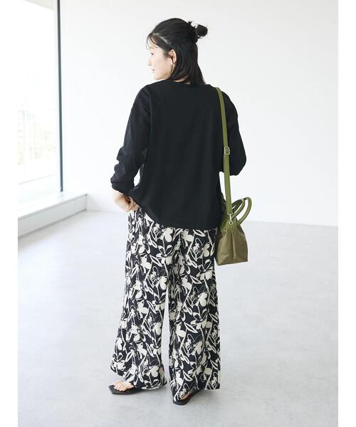 CRAFT STANDARD BOUTIQUE(クラフトスタンダードブティック)の「アートフラワーシャーリングパンツ(その他パンツ・レディース・グリーン/ブラック/アイボリー・FREE)」の18枚目の写真