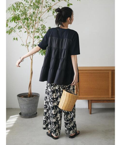 CRAFT STANDARD BOUTIQUE(クラフトスタンダードブティック)の「アートフラワーシャーリングパンツ(その他パンツ・レディース・グリーン/ブラック/アイボリー・FREE)」の20枚目の写真