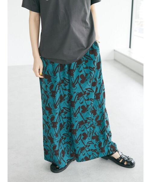CRAFT STANDARD BOUTIQUE(クラフトスタンダードブティック)の「アートフラワーシャーリングパンツ(その他パンツ・レディース・グリーン/ブラック/アイボリー・FREE)」の21枚目の写真