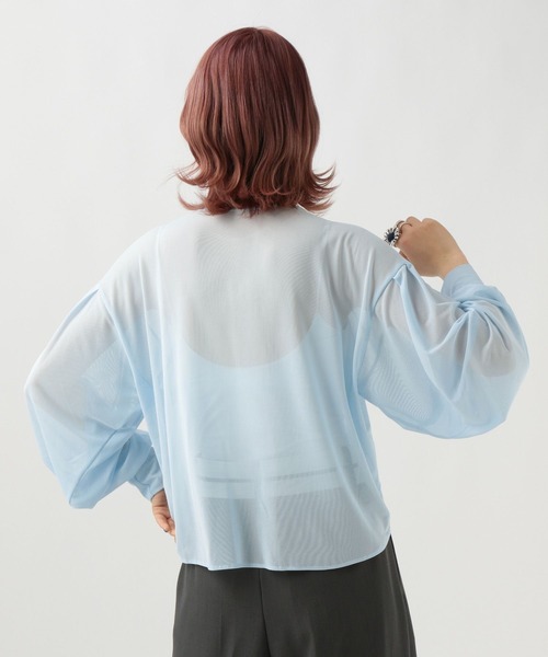 BAYFLOW(ベイフロー)の「【スタッフ企画】シャーリングシャツ/YOU are YOU(シャツ/ブラウス・レディース・アイボリー/サックスブルー・FREE)」の7枚目の写真