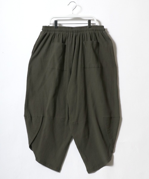 Salong hameu（サロン ハミュー）の「麻・楊柳アラジンパンツ/サルエルパンツ/クロップドパンツ メンズ レディース（その他パンツ・メンズ・グリーン/ブラック/ネイビー/ベージュ・LL/L/M）」の10枚目の写真