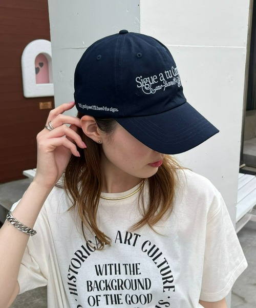 CIAOPANIC TYPY(チャオパニックティピー)の「ロゴ刺繍CAP(キャップ・レディース・オフホワイト/ネイビー/ブルー/グリーン・ONE SIZE)」の3枚目の写真