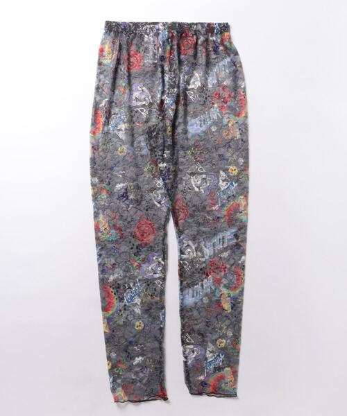 ScoLar（スカラー）の「142604：POP柄orアート花柄 2パターンチュールレースレギンス（レギンス/スパッツ・レディース・チャコールグレー/グレー・M）」の9枚目の写真