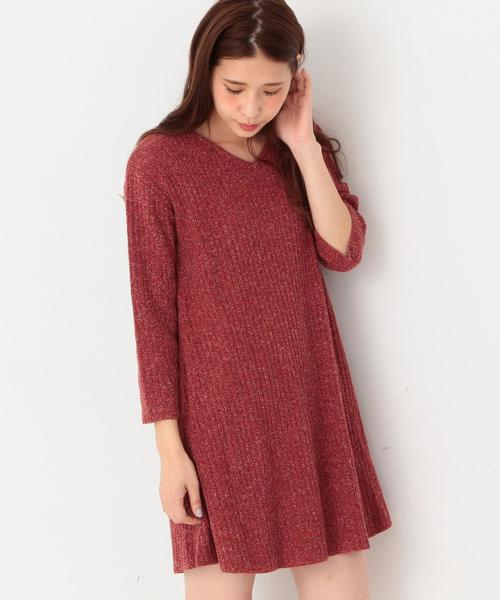 Another Edition(アナザーエディション)の「スラブリブチュニックワンピース/ AEBC COスラブリブチュニックOP(ワンピース・レディース・オフホワイト/ライトグレー/オレンジ系その他・フリー)」の1枚目の写真