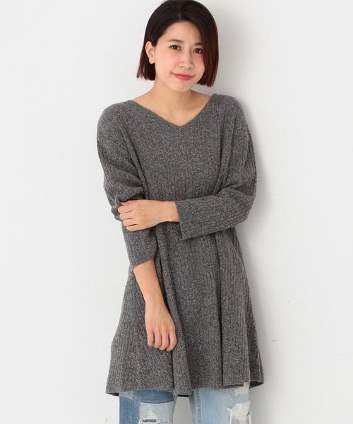 Another Edition(アナザーエディション)の「スラブリブチュニックワンピース/ AEBC COスラブリブチュニックOP(ワンピース・レディース・オフホワイト/ライトグレー/オレンジ系その他・フリー)」の3枚目の写真