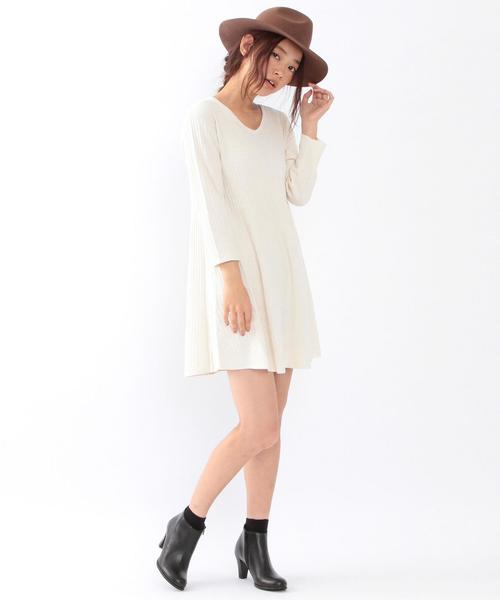 Another Edition(アナザーエディション)の「スラブリブチュニックワンピース/ AEBC COスラブリブチュニックOP(ワンピース・レディース・オフホワイト/ライトグレー/オレンジ系その他・フリー)」の19枚目の写真