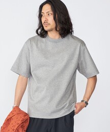 SHIPS: ハイゲージ クルーネック ポンチ Tシャツ