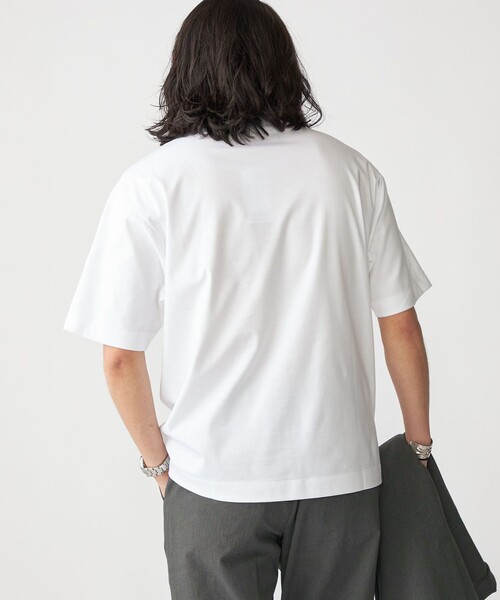 SHIPS(シップス)の「SHIPS: ハイゲージ クルーネック ポンチ Tシャツ(Tシャツ/カットソー・メンズ・ホワイト/ネイビー/ダークブラウン/ブルー系その他/コバルトブルー/グレー・SMALL/MEDIUM/LARGE/X-LARGE)」の9枚目の写真