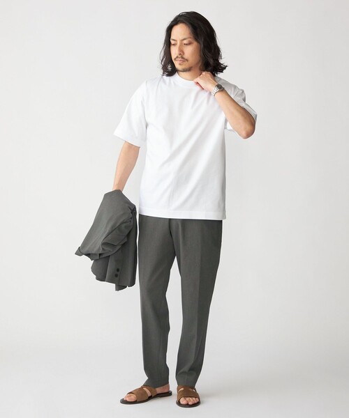 SHIPS(シップス)の「SHIPS: ハイゲージ クルーネック ポンチ Tシャツ(Tシャツ/カットソー・メンズ・ホワイト/ネイビー/ダークブラウン/ブルー系その他/コバルトブルー/グレー・SMALL/MEDIUM/LARGE/X-LARGE)」の11枚目の写真